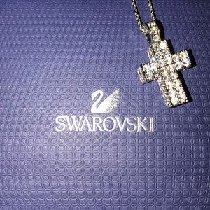 Worn a few times! Swarovski Crystal Cross Necklace